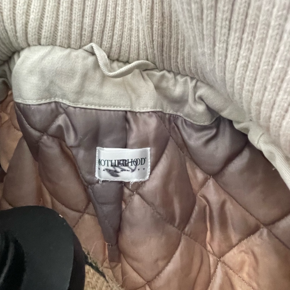 Motherhood Maternity Cream Hooded Toggle Coat - Picture 4 of 6